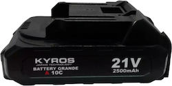 Kyros Batterie 21V 2500mAh Ky214-ky261 Ba21-2 5