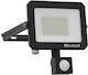 LED Flood Light Fl Vital Sensor 10W 3000K Warm White IP65 Black Bellalux
