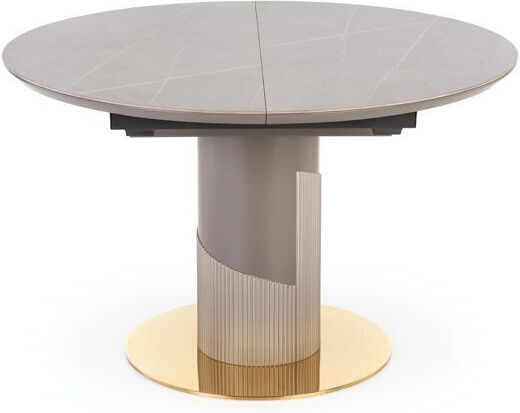 Houston 1533 Round Table Dining Room Grey, Light Grey, Gold 76x76cm