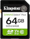 64GB SD Карта Памет Kingston Canvas Select Plus UHS-I U1 V10 Скорост на Четене До 100MB/s