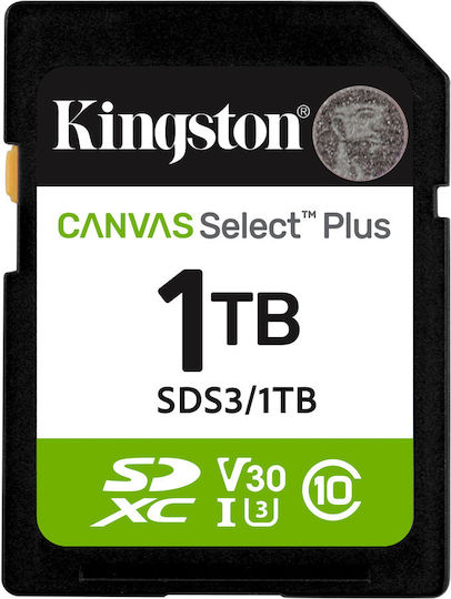 1TB SD Speicherkarte Kingston Canvas Select Plus Klasse 10 UHS-I Lesegeschwindigkeit Bis Zu 150MB/s