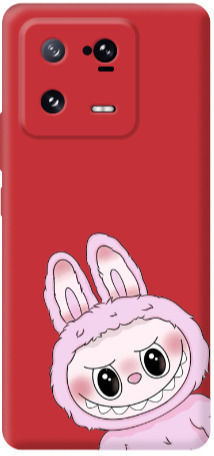 Xiaomi 13 Pro Labubu 6 Червен Калъф От Силикон TPU За Мобилни Телефони