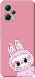 Xiaomi Redmi Note 12 Pro 5g Labubu 6 Pink Colored Silicone Tpu Θήκη