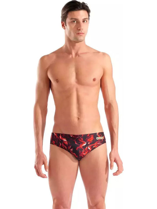 Men's Swimwear Slip Black with Patterns