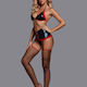 Dark Night Faux Leather Passion Sexy Lingerie Sets 4pcs