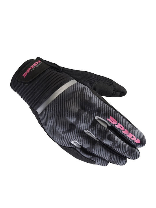 Spidi Flash CE Sommer Damen Motorradhandschuhe Neopren Black Camouflage