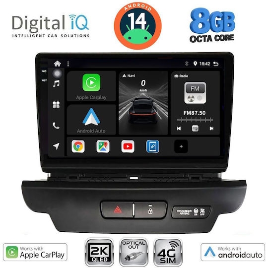 Digital IQ Car Audio System for Kia Ceed / XCeed 2018-2022 (Bluetooth/USB/WiFi/GPS/Apple-Carplay/Android-Auto) with Touch Screen 9"
