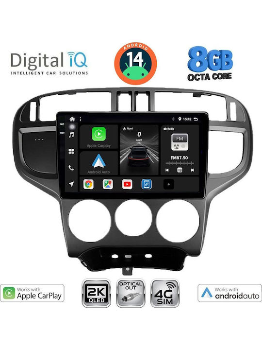 Digital IQ Car Audio System for Hyundai Matrix 2001-2010 (Bluetooth/USB/WiFi/GPS/Apple-Carplay/Android-Auto) with Touch Screen 9"