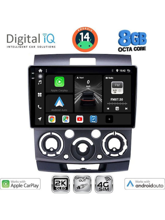 Digital IQ Car Audio System for Ford Ranger Mazda BT-50 2006-2011 (Bluetooth/USB/WiFi/GPS/Apple-Carplay/Android-Auto) with Touch Screen 9"