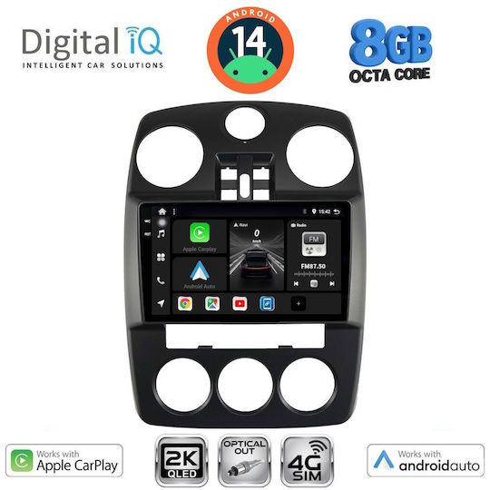 Digital IQ Ηχοσύστημα Αυτοκινήτου Chrysler PT Cruiser 2005-2010 (Bluetooth/USB/WiFi/GPS/Apple-Carplay/Android-Auto) με Οθόνη Αφής 9"