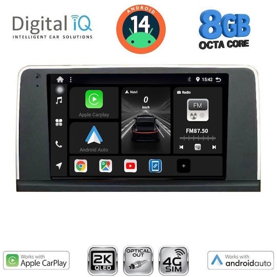 Digital IQ Ηχοσύστημα Αυτοκινήτου για BMW Σειρά 3 2012-2018 (Bluetooth/USB/WiFi/GPS/Apple-Carplay/Android-Auto) με Οθόνη Αφής 9"