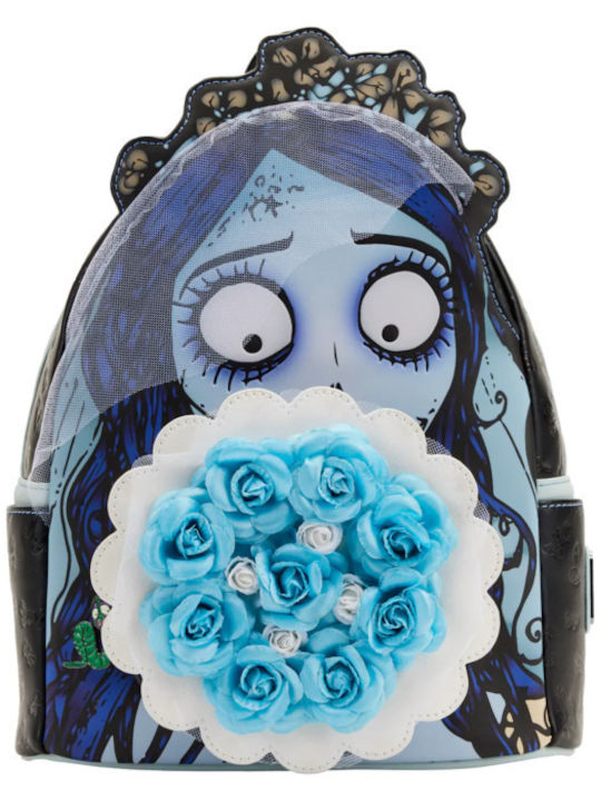 Loungefly Corpse Bride Kids Bag Backpack Blue 26cmx23cmx12cmcm Corpse Bride Emily Bouquet Mini
