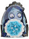 Loungefly Corpse Bride Kids Bag Backpack Blue 26cmx23cmx12cmcm Corpse Bride Emily Bouquet Mini