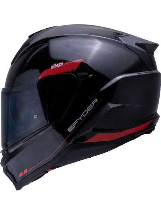 Spyder Exo Plain V2 Shiny Black/Red Мотоциклетн...