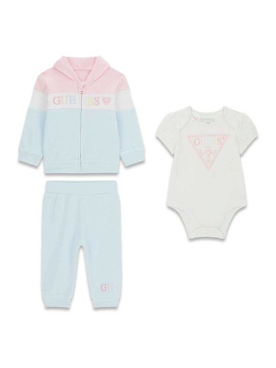 Kids Sweatpants Set Sky Blue 3pcs