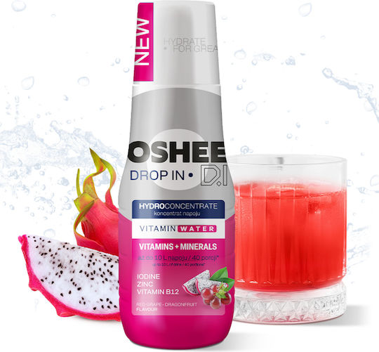 Oshee Drop Grape-dragon Fruit Syrup Wit+minerals 500ml