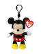 Ty Ty Beanie Babies Clip Plush Disney Mickey Mouse 8.5cm 1607-34011