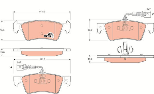Trw Brake Pad Set Disc Brake Gdb1672