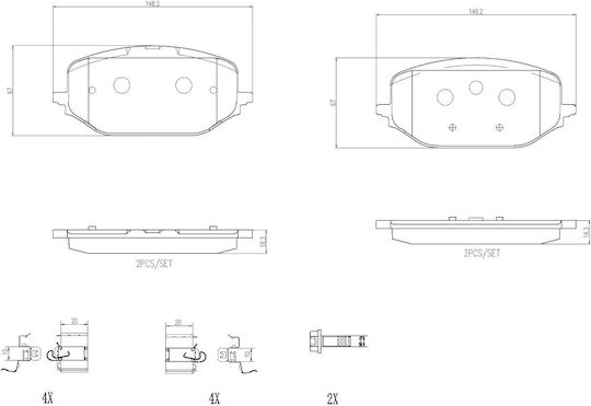 Brembo Bremsbelag Set Scheibenbremse P 61 142