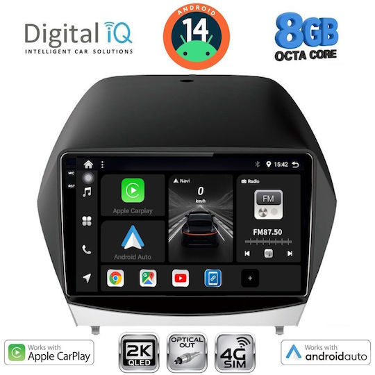 Digital IQ Car Audio System for Hyundai iX35 2010-2015 (Bluetooth/USB/WiFi/GPS/Apple-Carplay/Android-Auto) with Touch Screen 10"