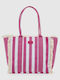 Verde Fuchsia Canvas Beach Bag from Verde