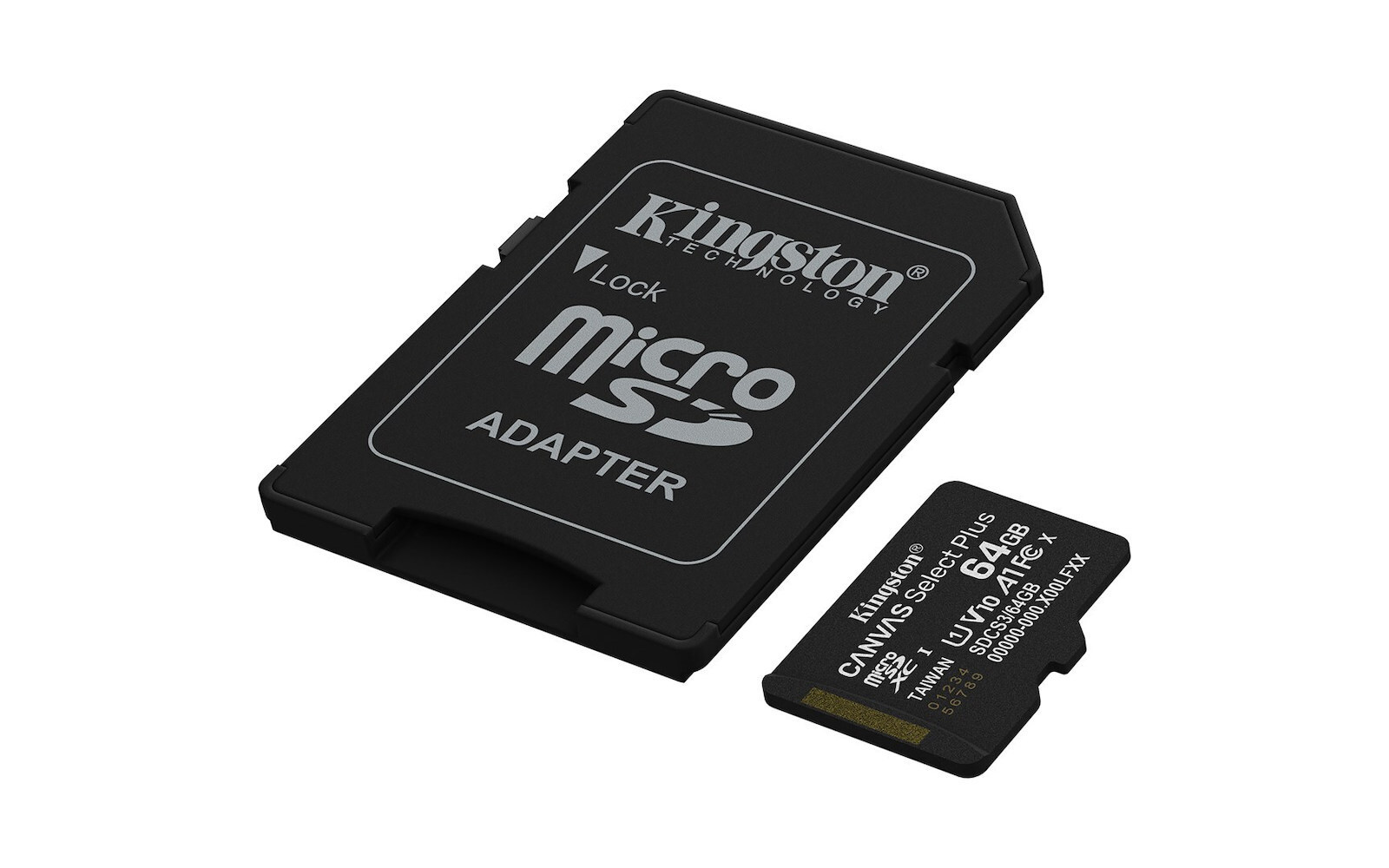 Kingston Canvas Select Plus microSDHC 64GB U1 V10 A1 UHS-I 100MB/s με αντάπτορα (SDCS3/64GB)