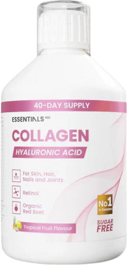 Swedish Nutra Collagen Hyaluronic Acid with Hyaluronic Acid 500ml Tropical Fruit