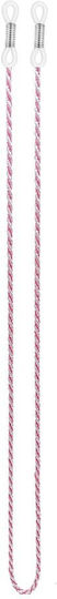 Верижка за очила Twisted Chain Сребърна Корда Червена