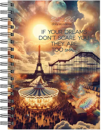 Matalon Ημερήσια Ακαδημαϊκή Ατζέντα Luna Park 2025/26 Σπιράλ 14x21εκ. A