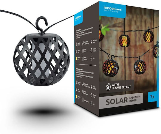 Modee Lighting Hanging Solar Light Garland with Warm White Light 1800K IP44