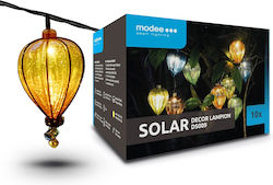 Modee Lighting Set of 6 Hanging Solar Lights Garland