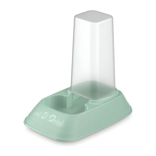 Domus Molinari Dog & Cat Feeders & Waterers 2 x 500ml 20x13.5x19cm
