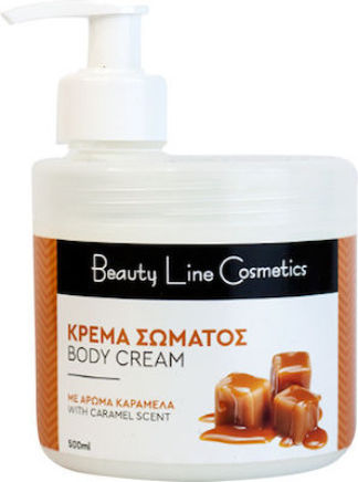 Beauty Line Ενυδατική Κρέμα Σώματος με Άρωμα Καραμέλα 500ml