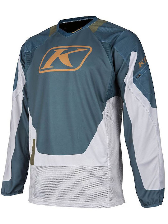 Klim Mx Dakar Pentru bărbați Tricou Motocross Mânecă lungă Albastru Petrol Culoare