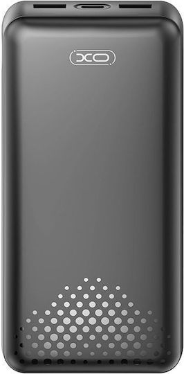XO PB313 Power Bank 20000mAh 10W with 2 USB-A Output Ports and USB-C Port Black