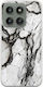 Cracked Marble White Black Motorola Edge 60 Fusion 5G Flexible TPU Transparent Silicone