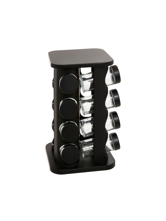 5Five Gewürzbehälter Glas auf Ständer Schwarze 12Stück 12Stück