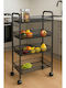 Ankor Metal Kitchen Trolley 4 Tiers Black 44x26x85cm