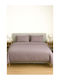 Sheet Super-Double with Elastic 160x200+35cm. Τ180 Purple