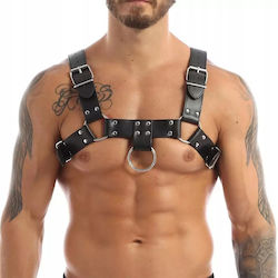 Leather Body Male Harness Black Leather Body Male Harness Black