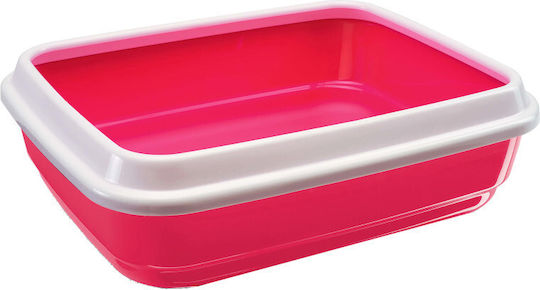 Open Cat Litter Tray Jerry Misti Lid 50x40x14.5 Height Gray