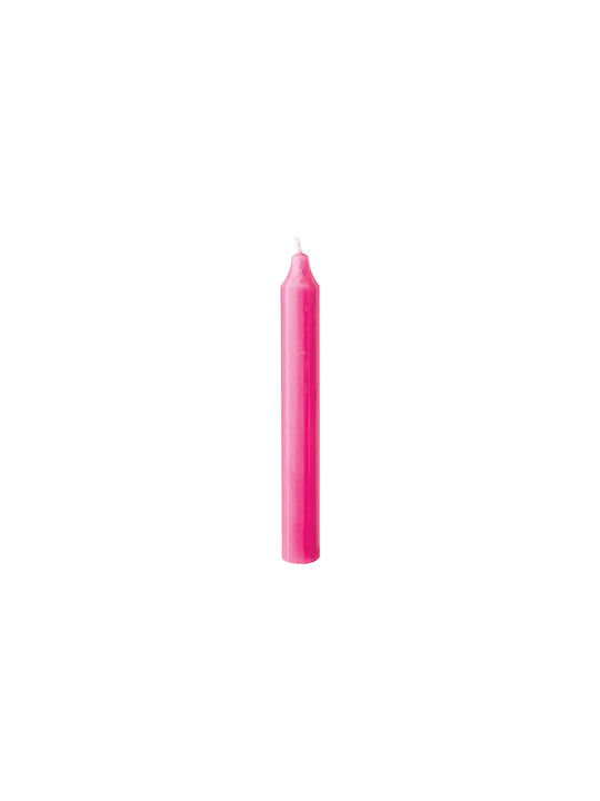 Rustic Hot Pink Tapered Candle Ø2.2 X H18 Cm