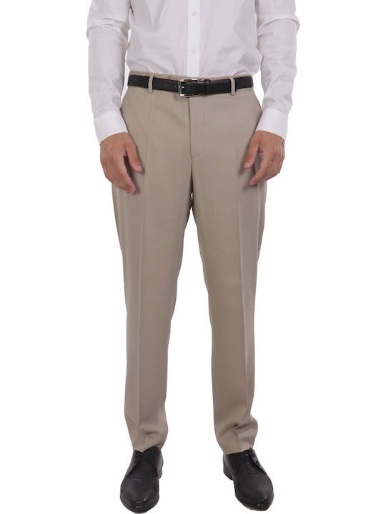 Boss Men's Trousers Chinos Elastic Tapered Beige