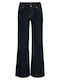 Damen Jeans Hosen Beinin Stil Ausgestellt in Dunkelblau Denim