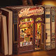 Cutebee Book Nook Kit DIY Memories Music Bookshop 136pcs + LED Light