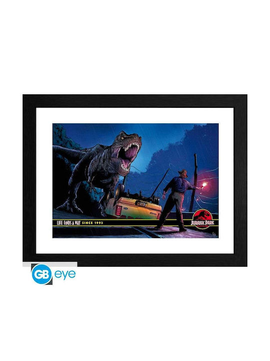 Jurassic Park Framed Print Alan Grant Vs T-rex 30x40 X2 Fan Shop Merchandise