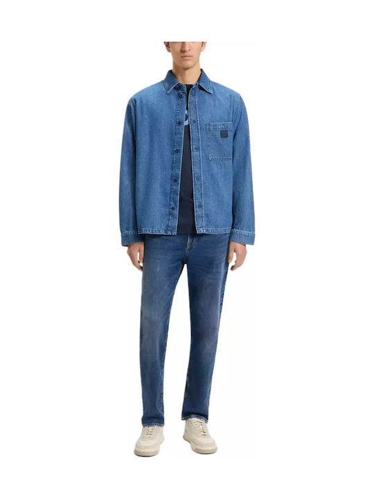 Re Maine Men's Jeans Pants with Regular Tapered Fit Blue