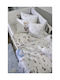 Down Town Home Bear Baby Sheets Set Crib Cotton Satin White 125x175cm 3pcs