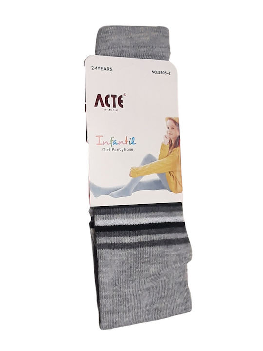 Kids Tights Warm Designs Gray