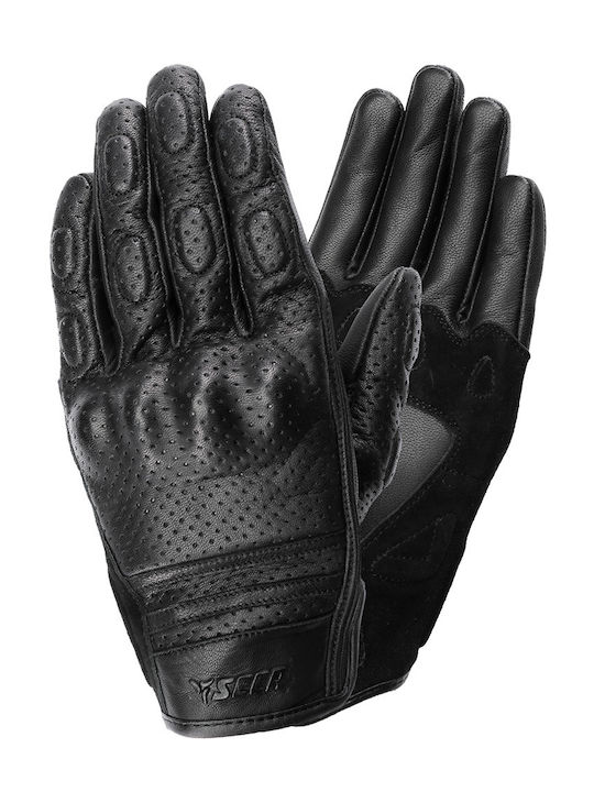 Seca Tabu II Perforated Men's Motorcycle Gloves Leather Black
